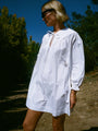 Tania White Cotton Poplin Dress