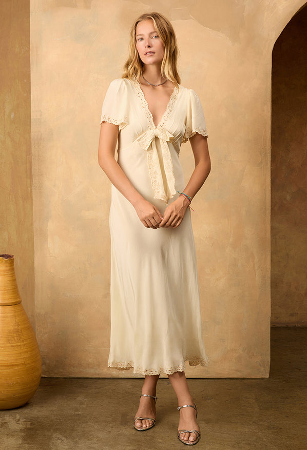 ciao lucia silk dress Marja Ivory Silk Dress