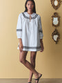 Palina White Cotton Dress