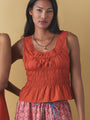 Louisa Terracotta Cotton Top