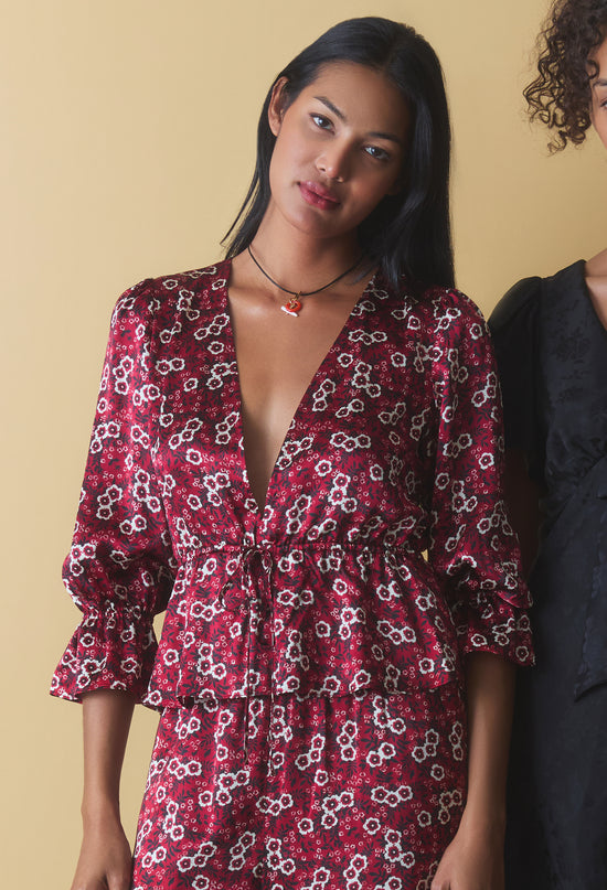 Renata Ruby Silk Top