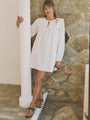 Jonita White Embroidered Cotton Dress