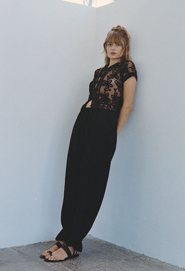 Pauli Black Silk Pant