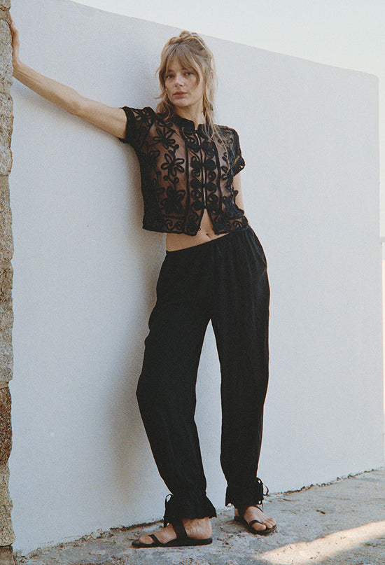 Pauli Black Silk Pant