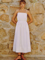 Petra White Embroidered Cotton Dress