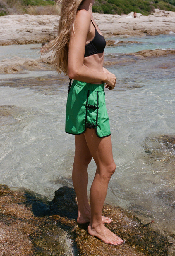 Bibbi Kelly Green Cotton Poplin Short