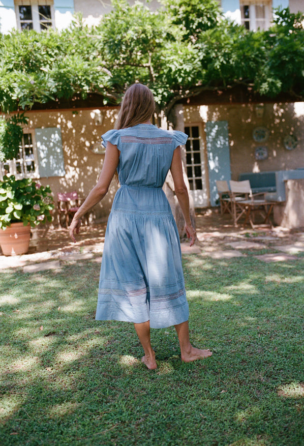 Laurine Cotton Slate Dress