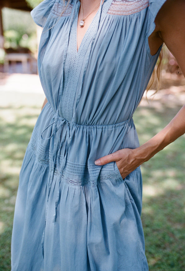 Laurine Cotton Slate Dress