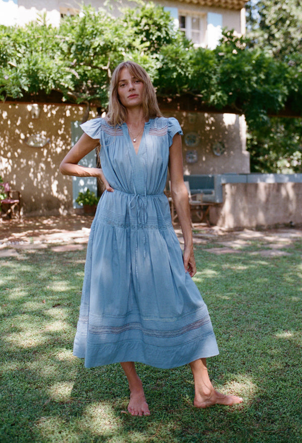 Laurine Cotton Slate Dress