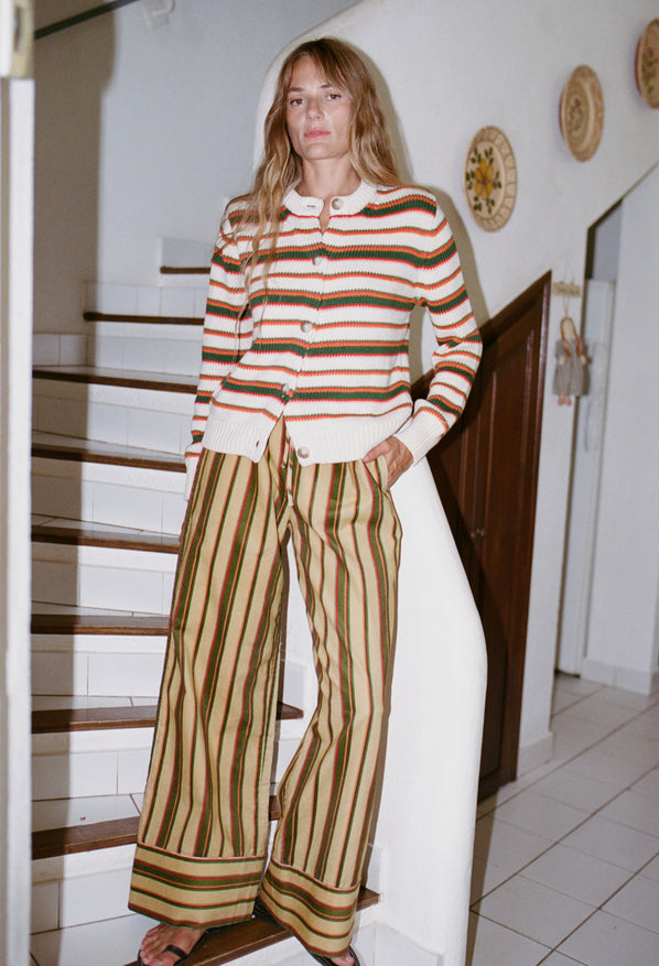 Lorene Venice Stripe Knit Cardigan