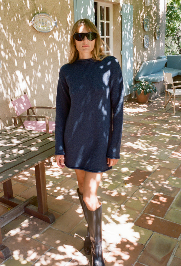 Tilda Denim Wool Blend Dress