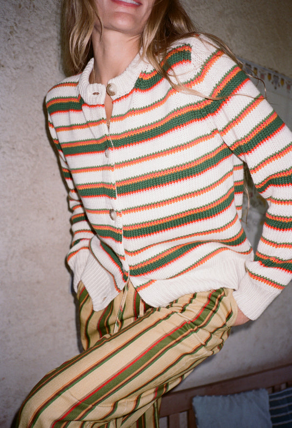 Lorene Venice Stripe Knit Cardigan