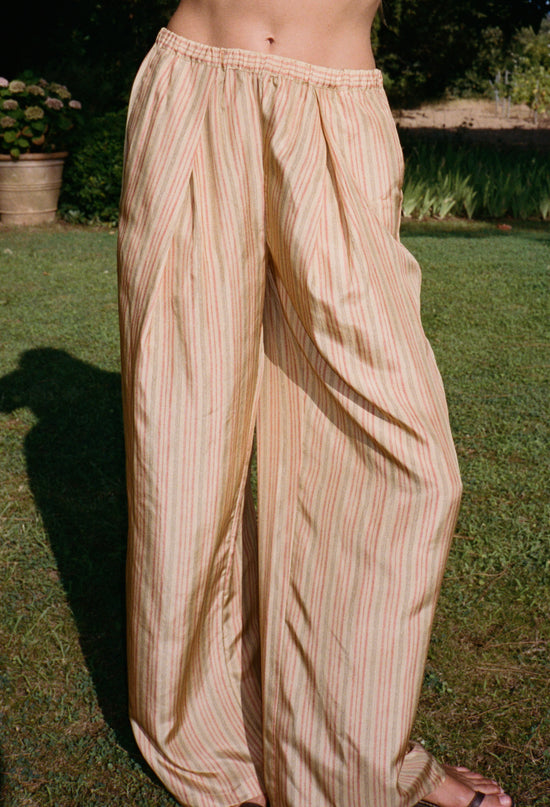 Kaila Basque Stripe Silk Pant