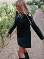 Kadia Black Charmeuse Dress