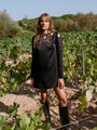 Kadia Black Charmeuse Dress