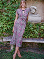 Kaira Violet Silk Dress