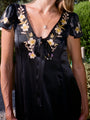 Elize Black Charmeuse Dress