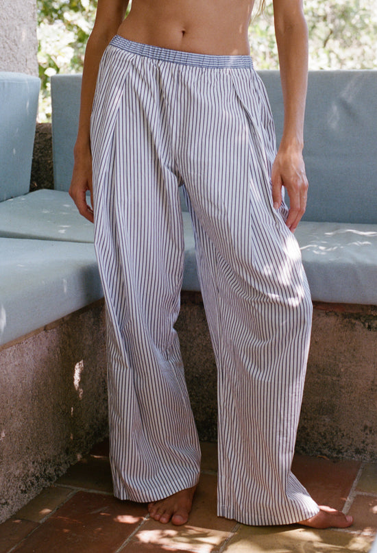 Kaila Stripe Cotton Poplin Pant