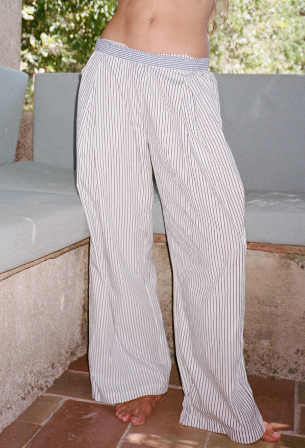 Kaila Stripe Cotton Poplin Pant