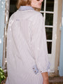 Delan Stripe Cotton Poplin Top