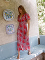 Lettie Poppy Silk Dress