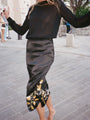 Lacerta Black Sheer Pullover Sweater