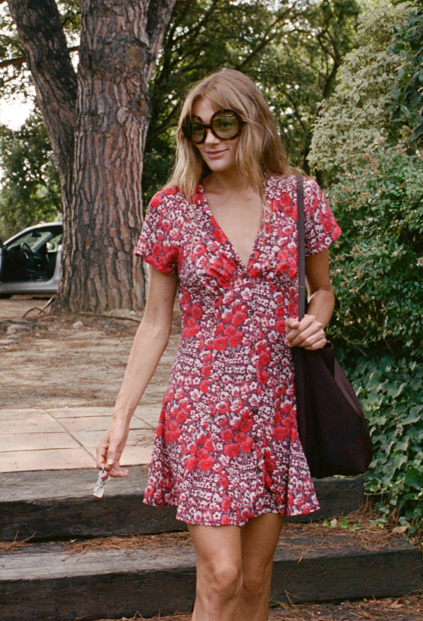 Julian Poppy Silk Dress