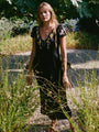 Elize Black Charmeuse Dress
