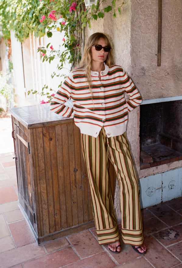 Lorene Venice Stripe Knit Cardigan