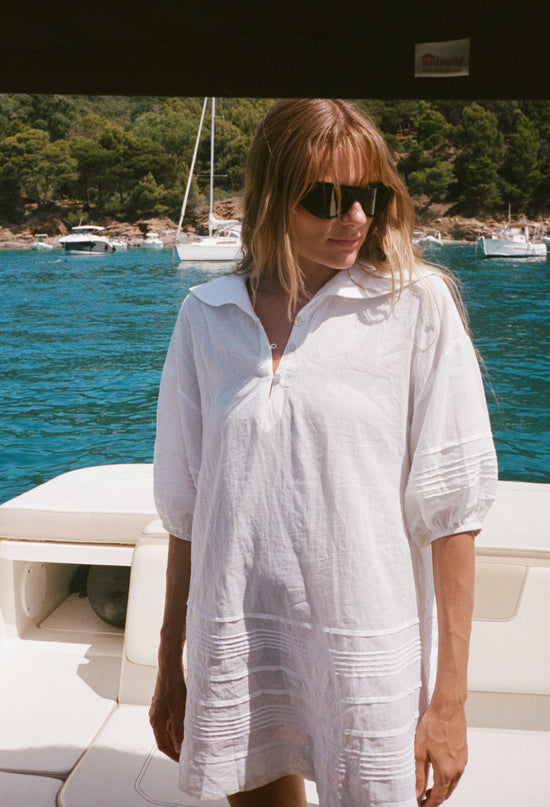Isobel White Cotton Voile Dress