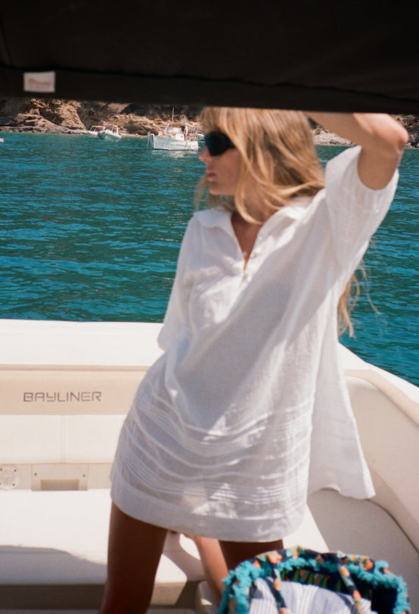 Isobel White Cotton Voile Dress