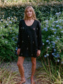 Mirey Black Dupioni Dress