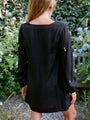 Mirey Black Dupioni Dress
