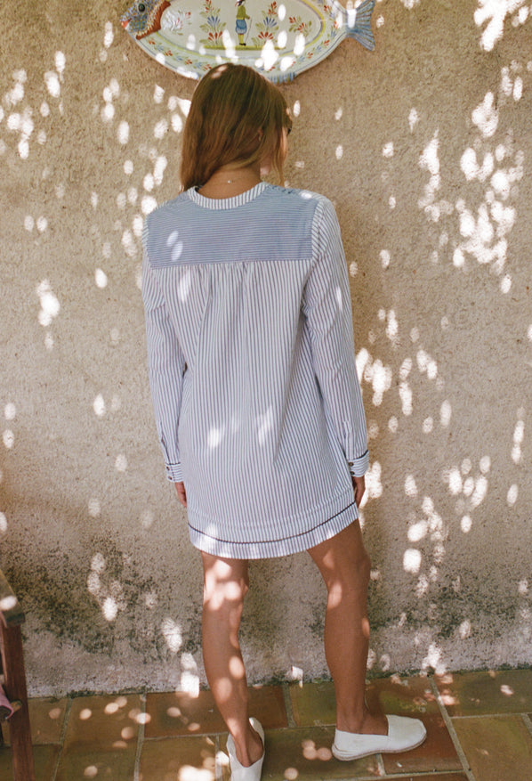 Matthia Striped Cotton Dress