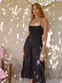 Gabriela Black Silky Satin Dress