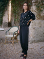 Deo Mirrored Cotton Cardigan Black