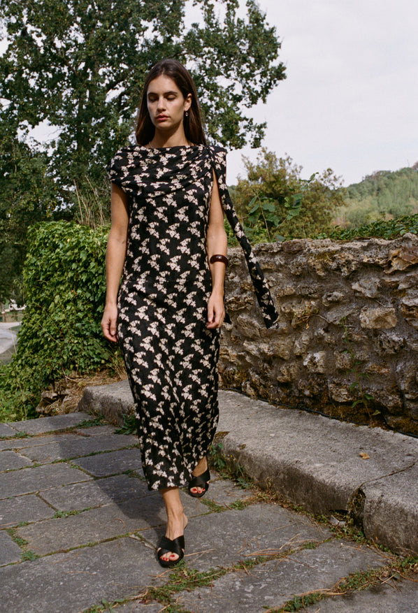 Lya Jasmine Jacquard Silk Dress