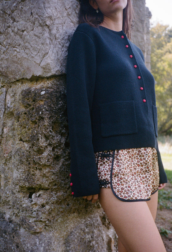 Bibbi Floral Charmeuse Silk Short