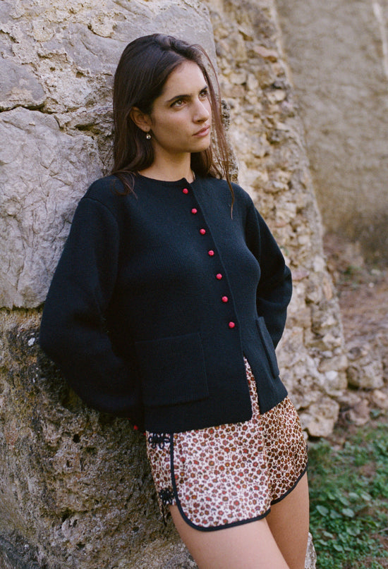 Silja Cotton Cardigan Black
