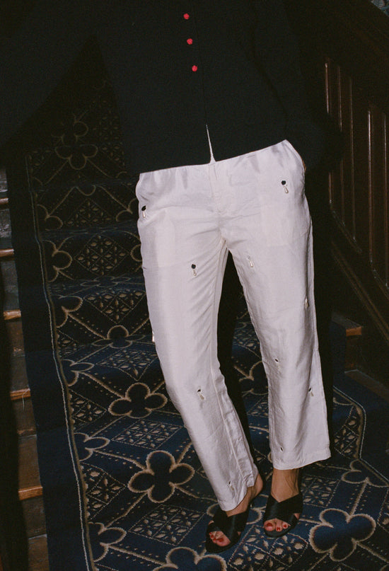 Jessa Ivory Dupioni Pant