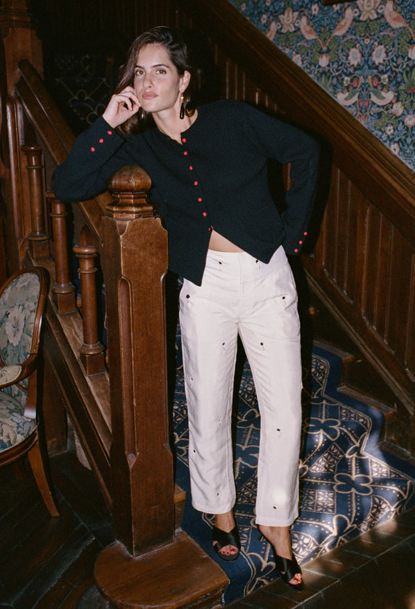 Jessa Ivory Dupioni Pant