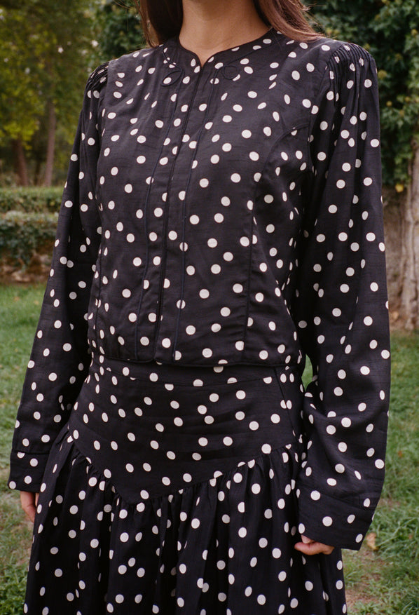 Enni Dupioni Dot Jacket
