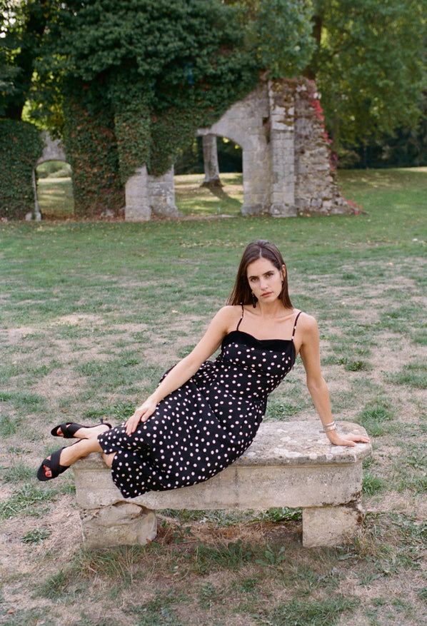 Anneli Dupioni Dot Dress