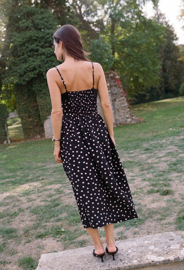 Anneli Dupioni Dot Dress