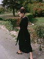 Leona Black Velvet Dress