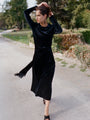 Leona Black Velvet Dress