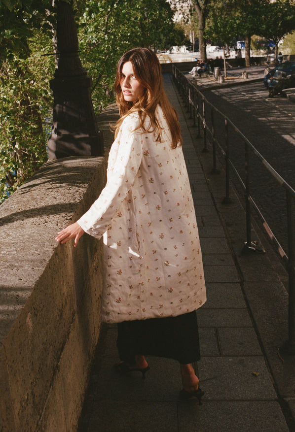 Lumi Satin Bouquet Coat