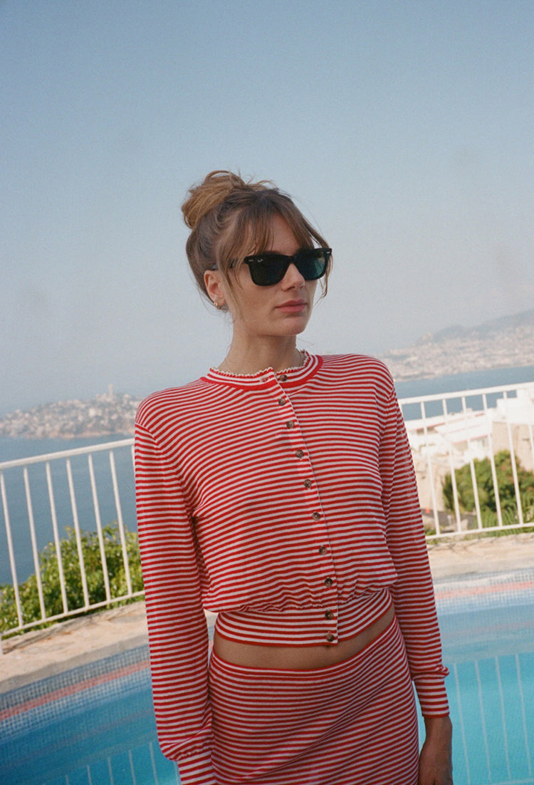 Hydra Red Stripe Cardigan – Ciao Lucia