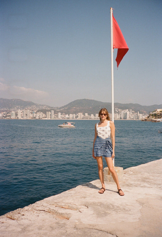 Kimo Sundial Block Print Cotton Dress
