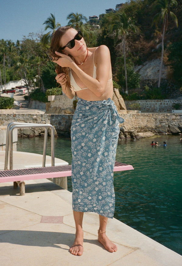 Crespo Tidepool Cotton Pareo